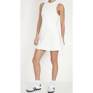Old Navy PowerSoft Half Zip Sleeveless Athletic Dress Size Large White NWT